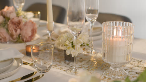 Close-Up-Of-Table-Set-For-Meal-At-Wedding-Reception